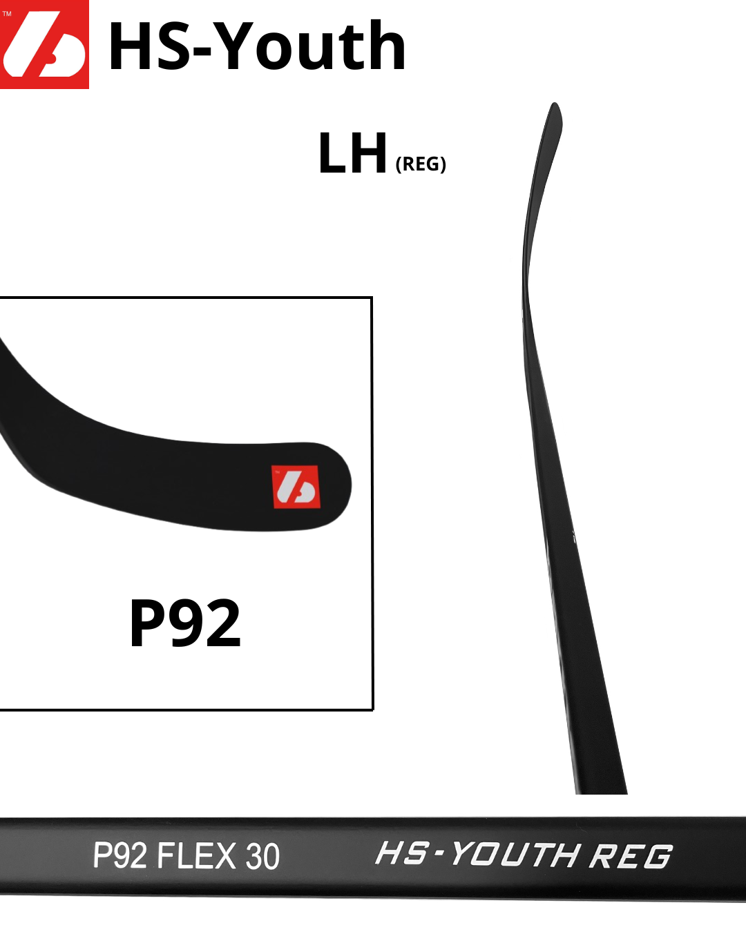 HS-Youth kij węglowy hokejowy