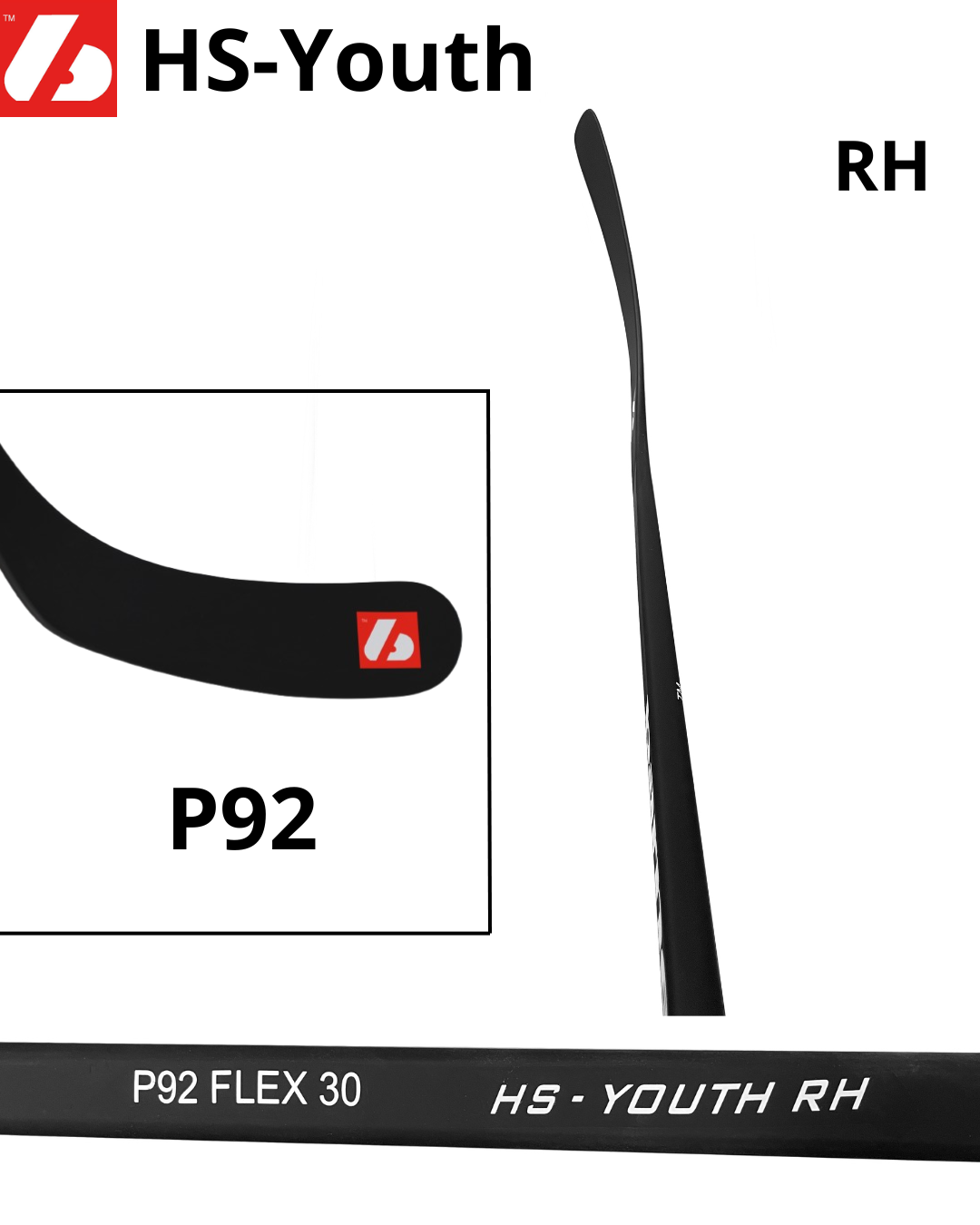 HS-Youth kij węglowy hokejowy