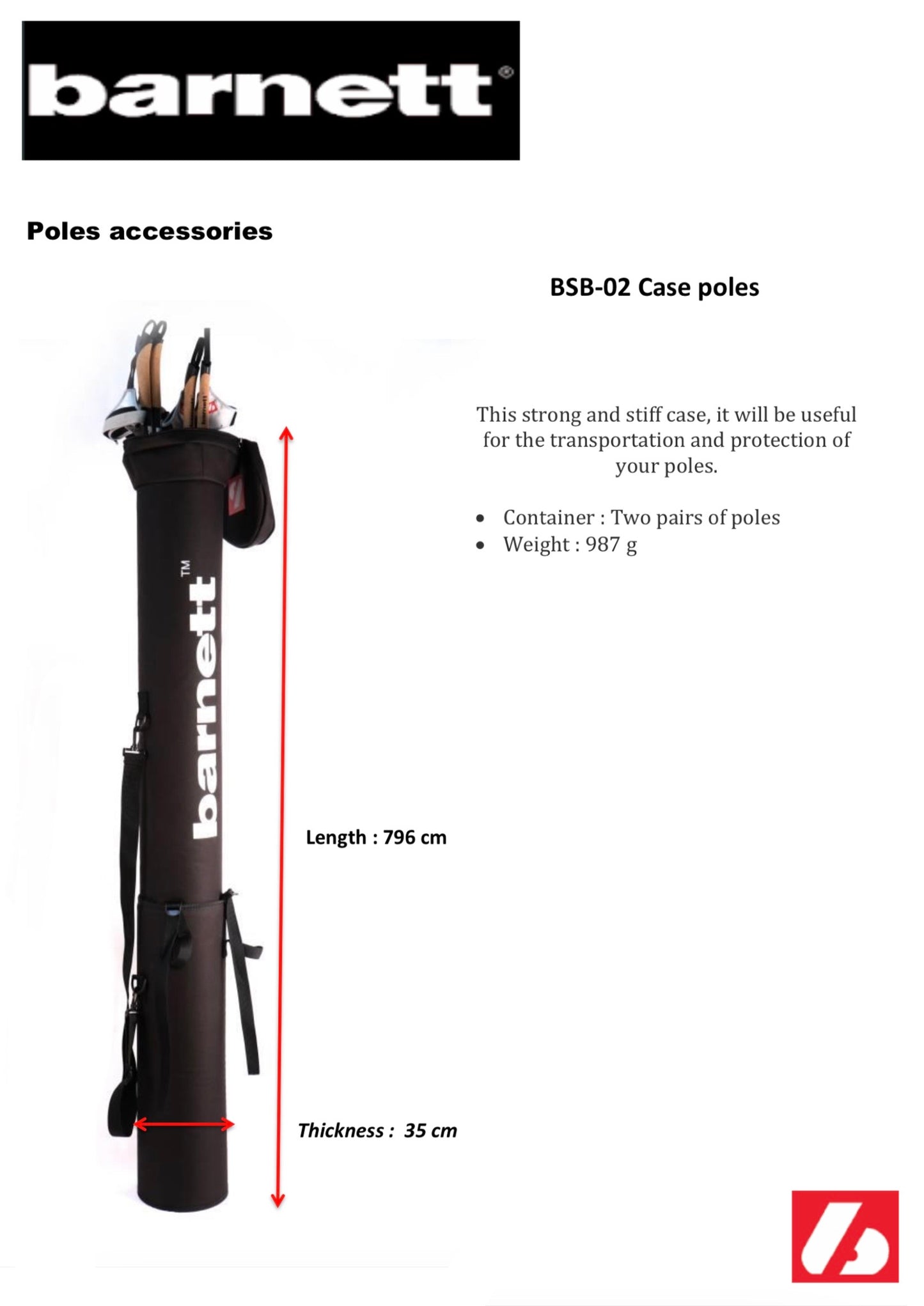 BSB-01 Pokrowiec na kije biegowe