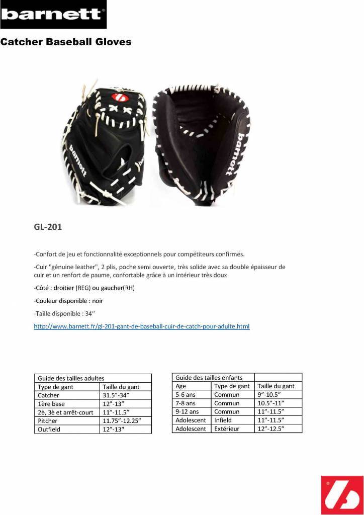 GL-201 Rekawica baseballowa turniejowa dla lapaczy 31, skórzana, dla doroslych