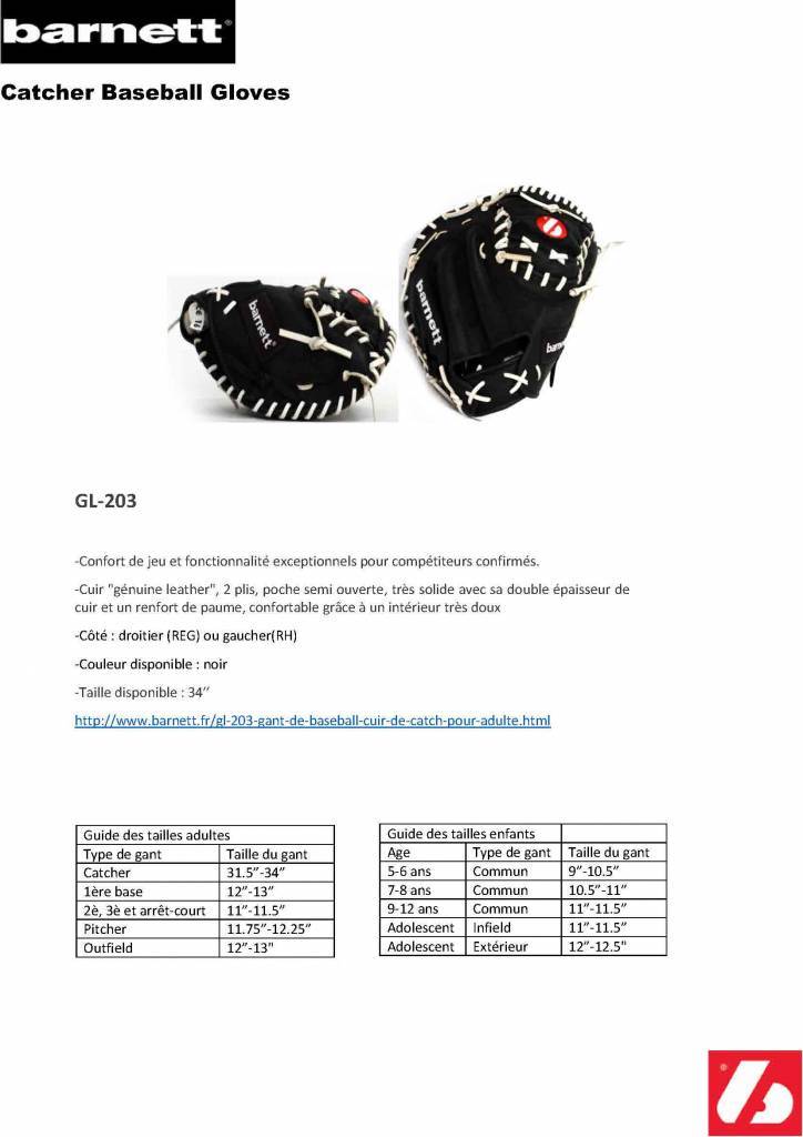 GL-203 Rekawica baseballowa turniejowa dla łapaczy 33, skórzana, dla doroslych