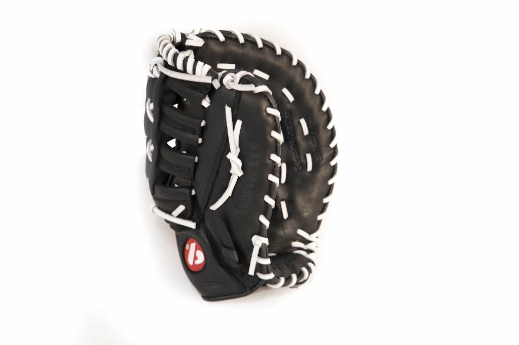 GL-301 Rekawica baseballowa turniejowa dla pierwszobazowego, skórzana, dla doroslych, czarna
