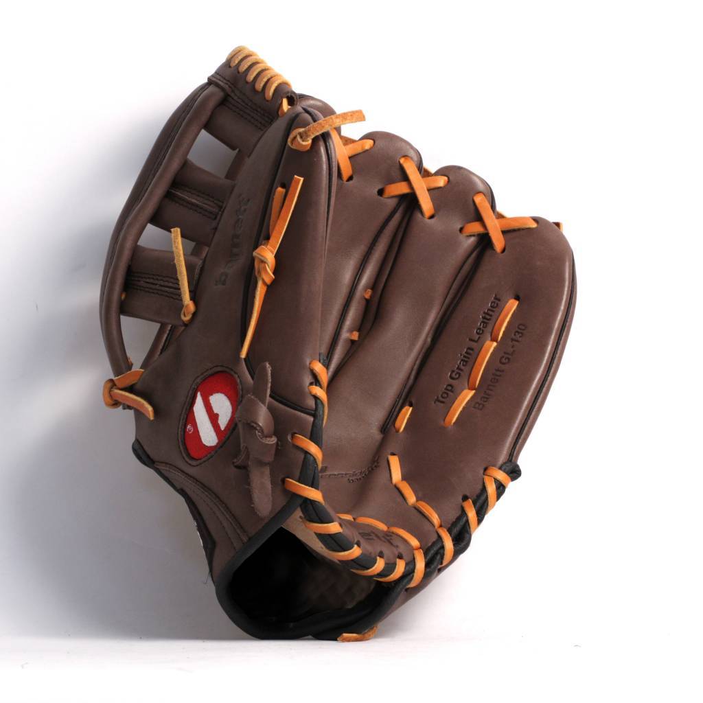 GL-130 Rekawica baseballowa turniejowa, outfield 13, skóra naturalna, brazowa